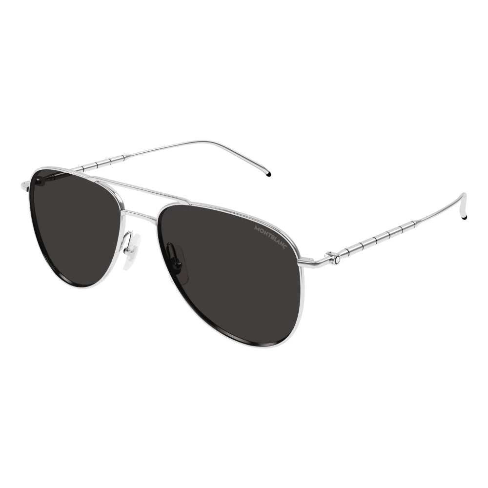 Montblanc Grey Man Mb0311s 001 Sunglasses Metal Silver Pilot - Image 2