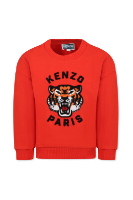 sweat-shirt-rouge-en-coton-avec-logo-lucky-tiger
