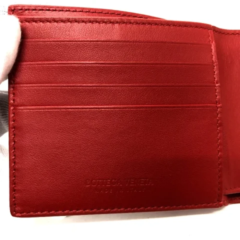Bottega Veneta Vintage Pre-owned Leather wallets Red Dames