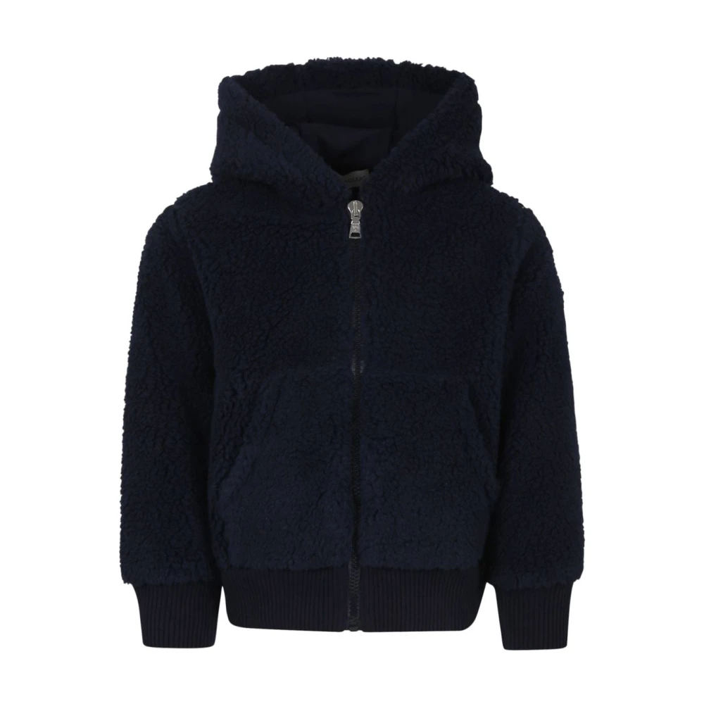 Moncler Blå Shearling Hoodie Tröja Blue, Pojke