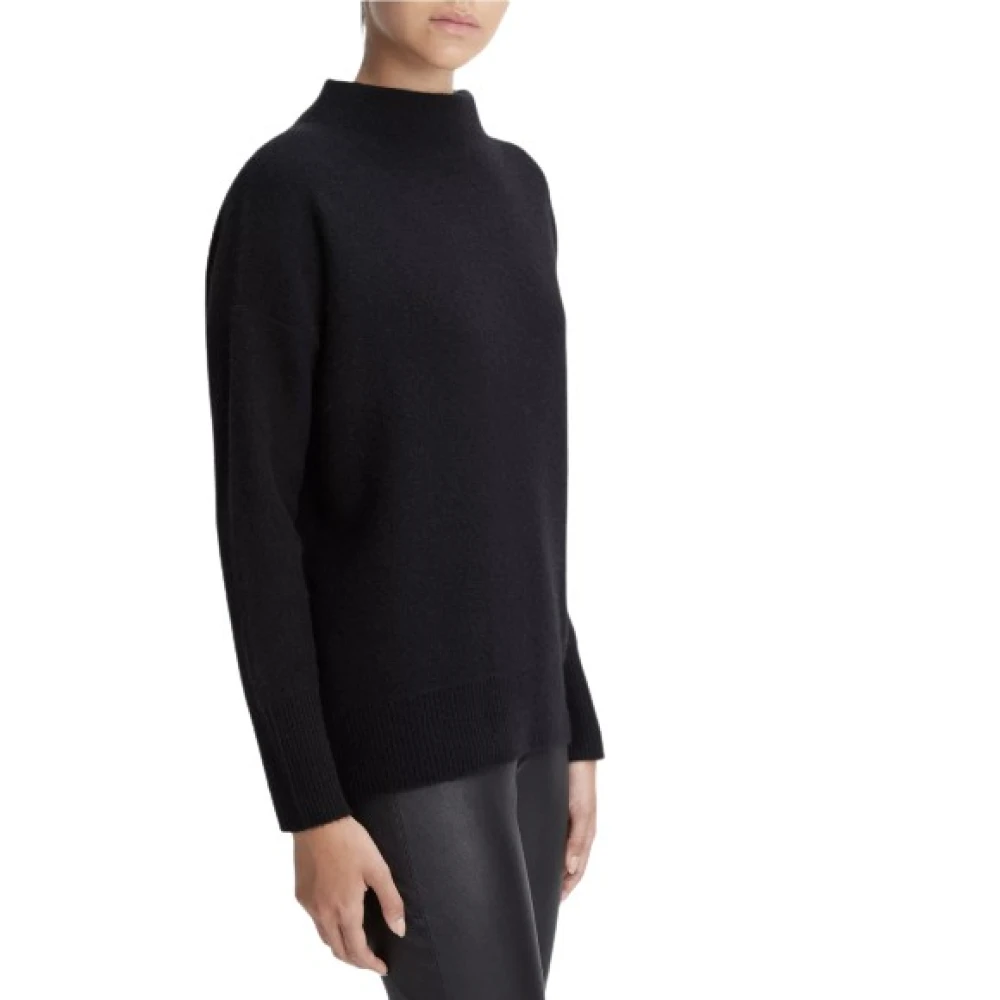 Vince Kasjmier Funnel Hals Trui Black Dames