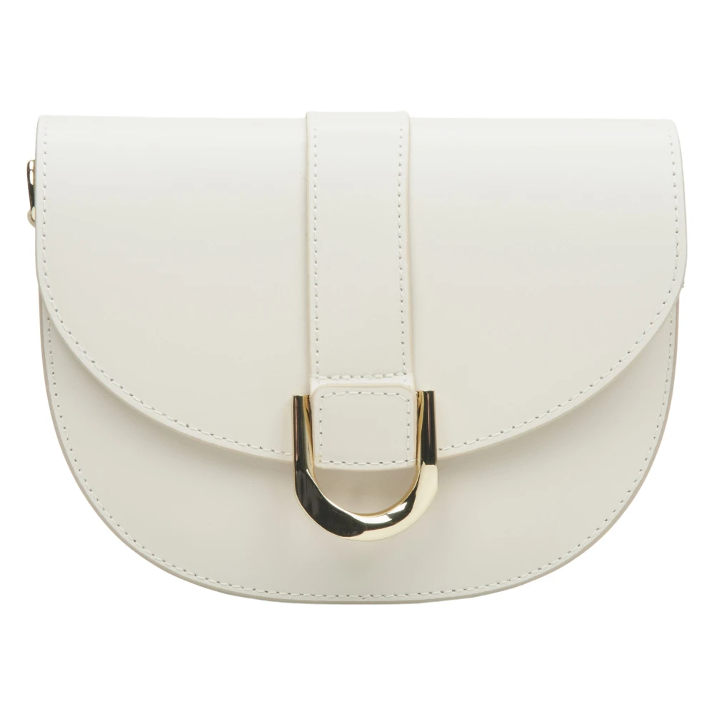 Estro Dames Crème Beige Schoudertas gemaakt van Italiaans Echt Leer Er00114771 Beige Dames