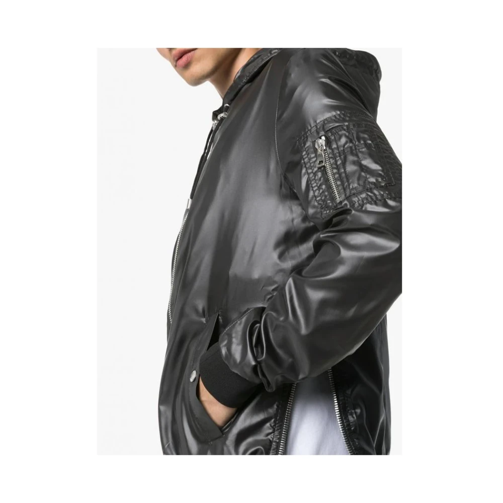 Balmain Ritssluiting Imitatieleren Jas Black Heren