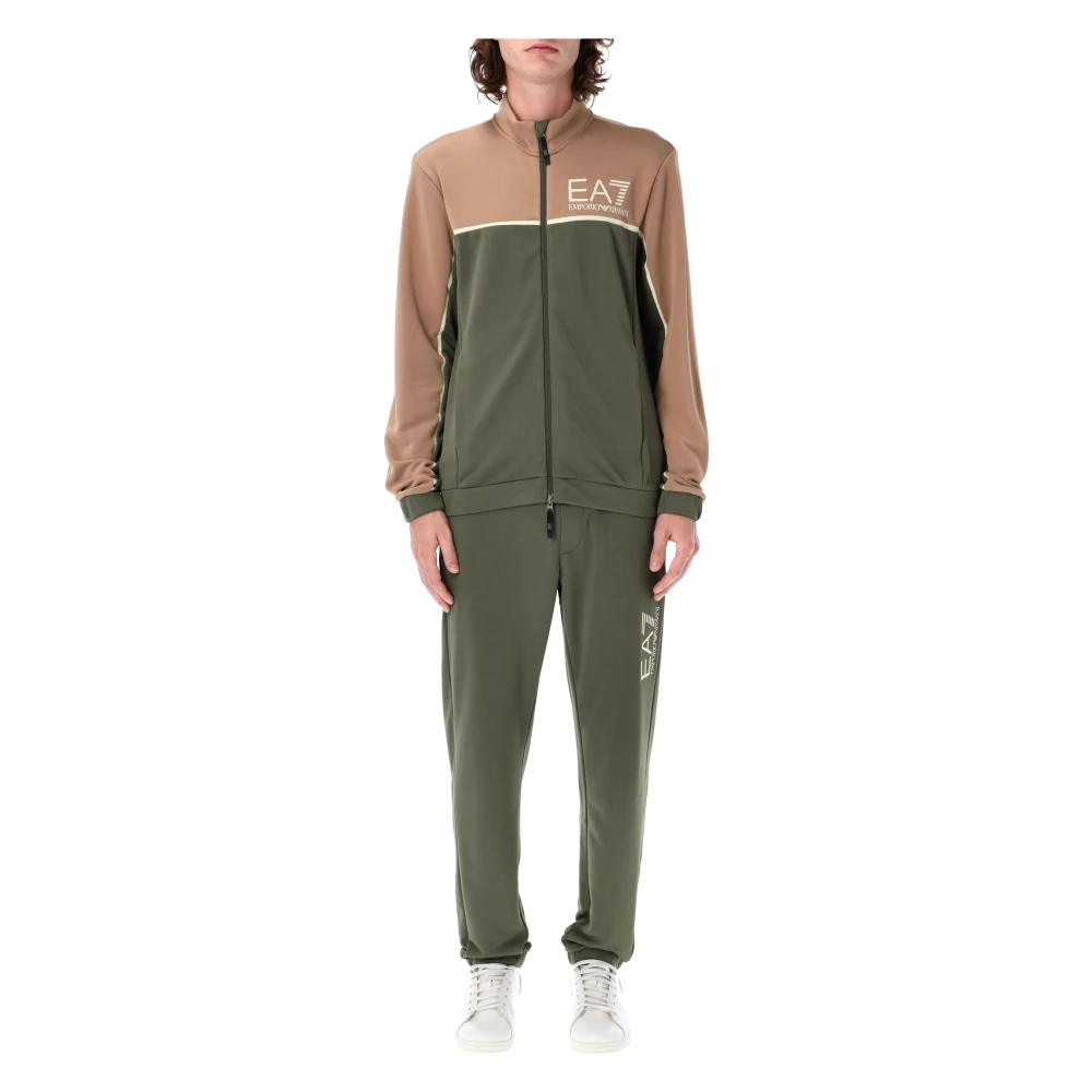 Emporio Armani Ea7 Grön Sportigt Tracksuit Set För Män
