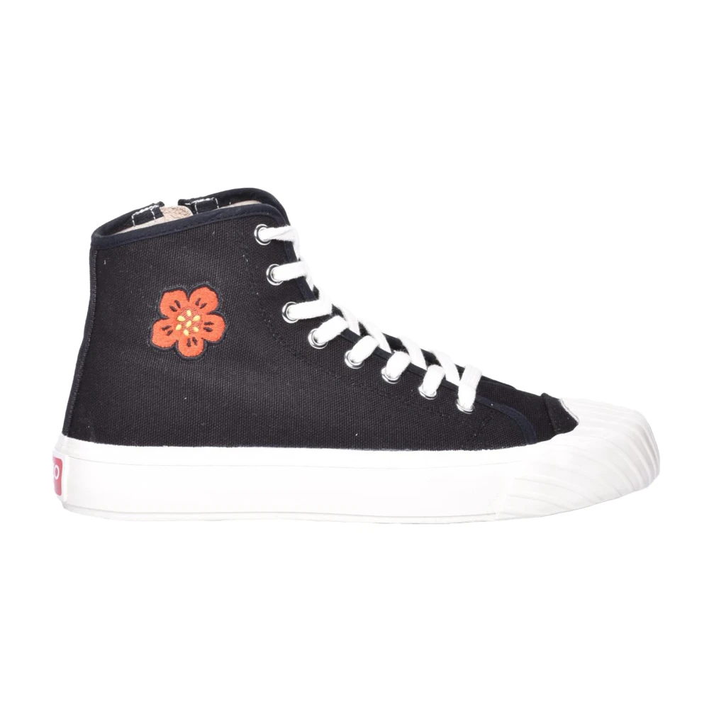 Kenzo Hoge Top Canvas Sneakers Dames Schoenen Zwart