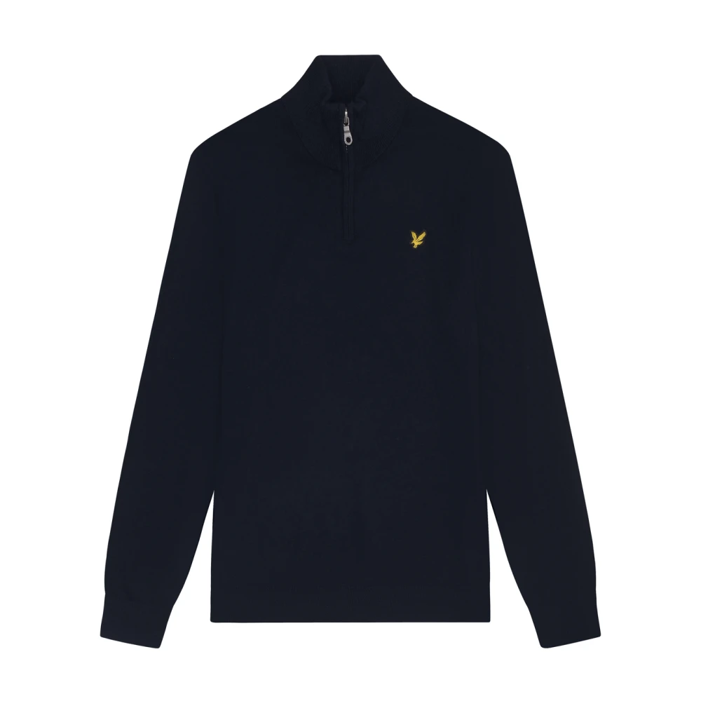 Lyle and Scott Cotton Merino 1/4 Zip Jumper en Dark Navy, Herren Größe Large - Bild 4