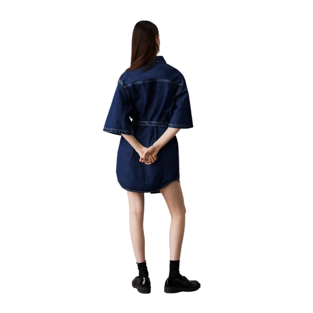 Calvin Klein Jeans Korte Jurk Blue Dames