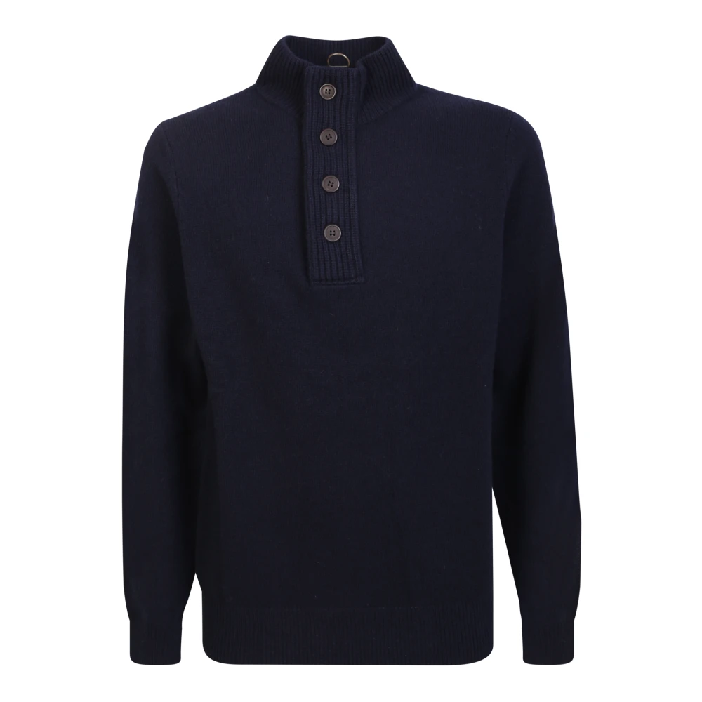 Barbour Blauwe Gebreide Trui voor Heren Blue Heren