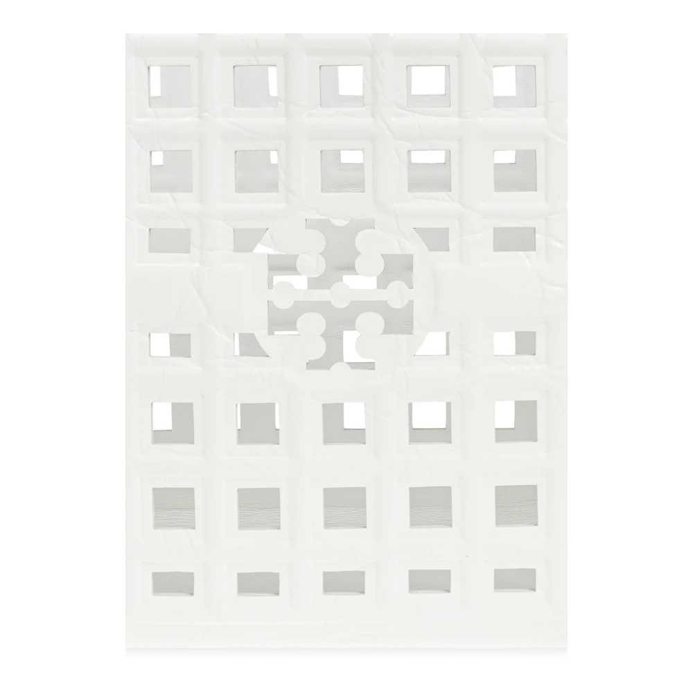 TORY BURCH Leren tas 'Market' White Dames
