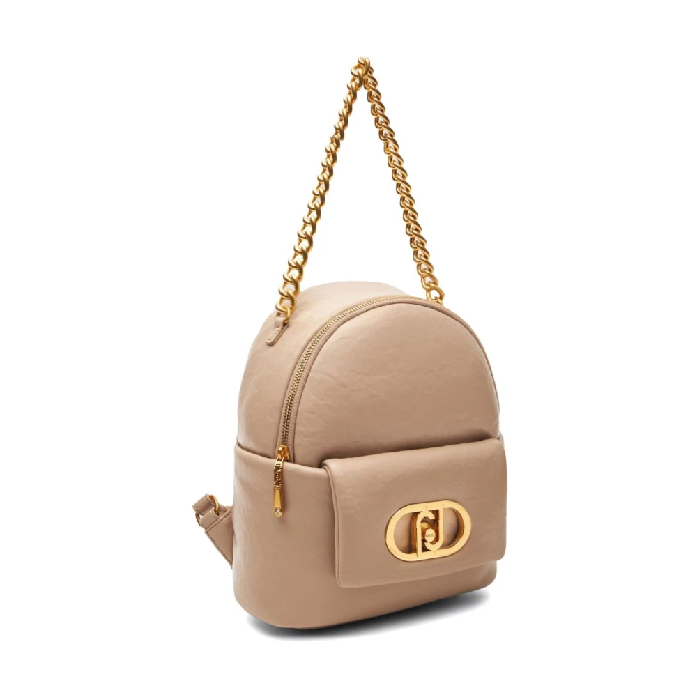 Liu Jo Beige Rugzak met Kettinghandvat Beige Dames