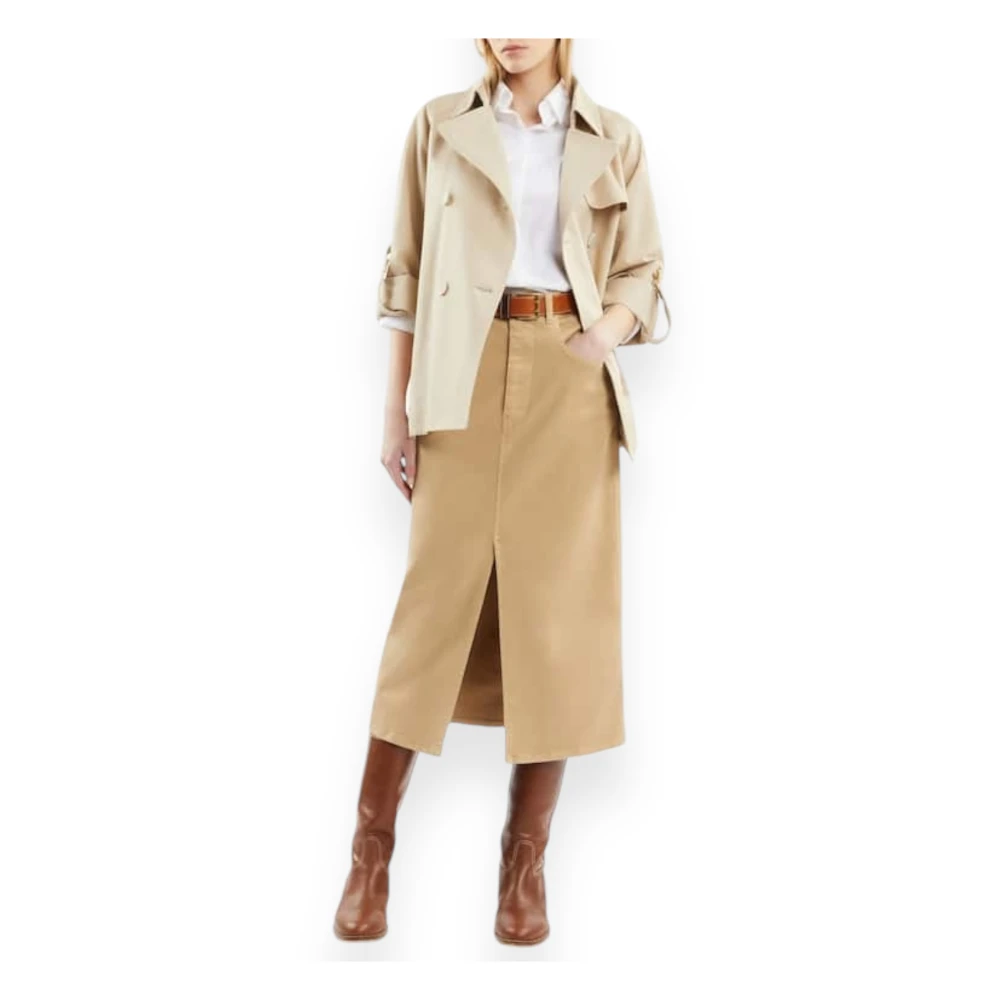 Fay Korte City Trench Jas Beige Dames