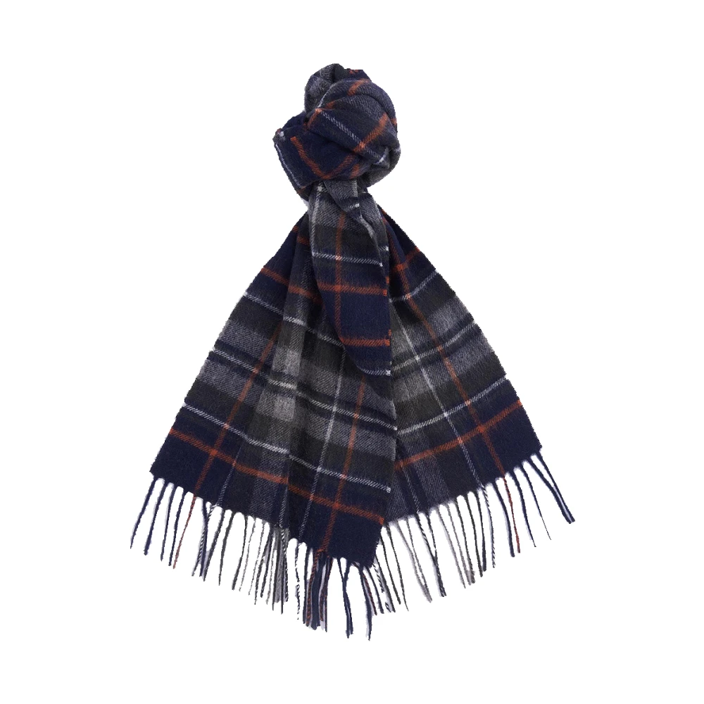 Barbour Geruite sjaal in marineblauw gember Blue Heren