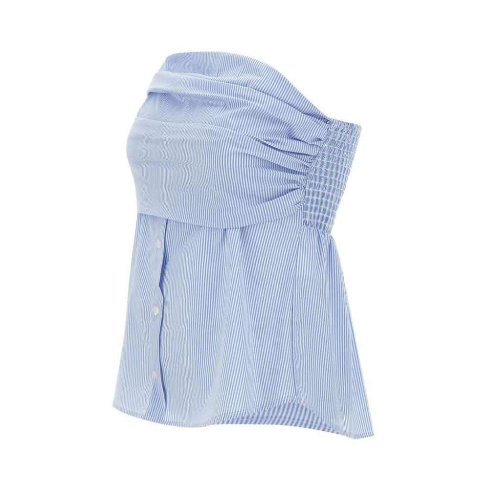 Kaos Gestreepte Katoenmix Top Italië Blue Dames