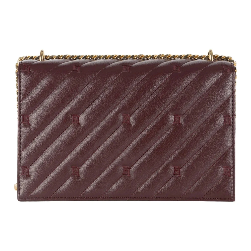Elisabetta Franchi Gewatteerde handtas met gourmet schouderband Red Dames