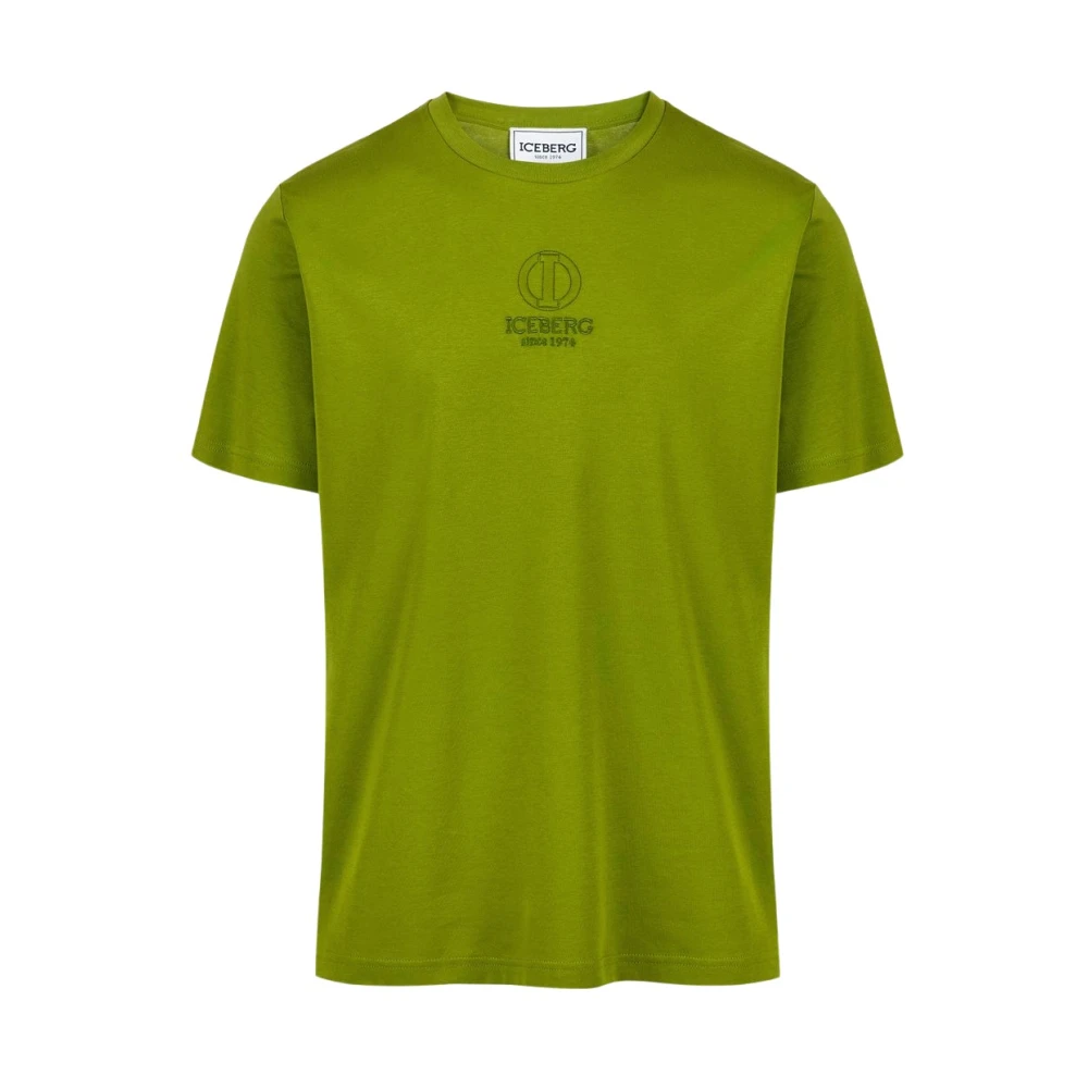 Iceberg Interlock T-shirt Green Heren