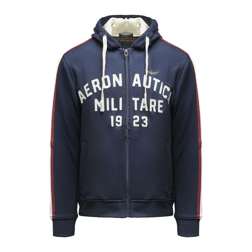 Aeronautica Militare Men's Blue Zip-Through Hoodie - Zip-Throughs - M - Sweatshirts & Hoodies