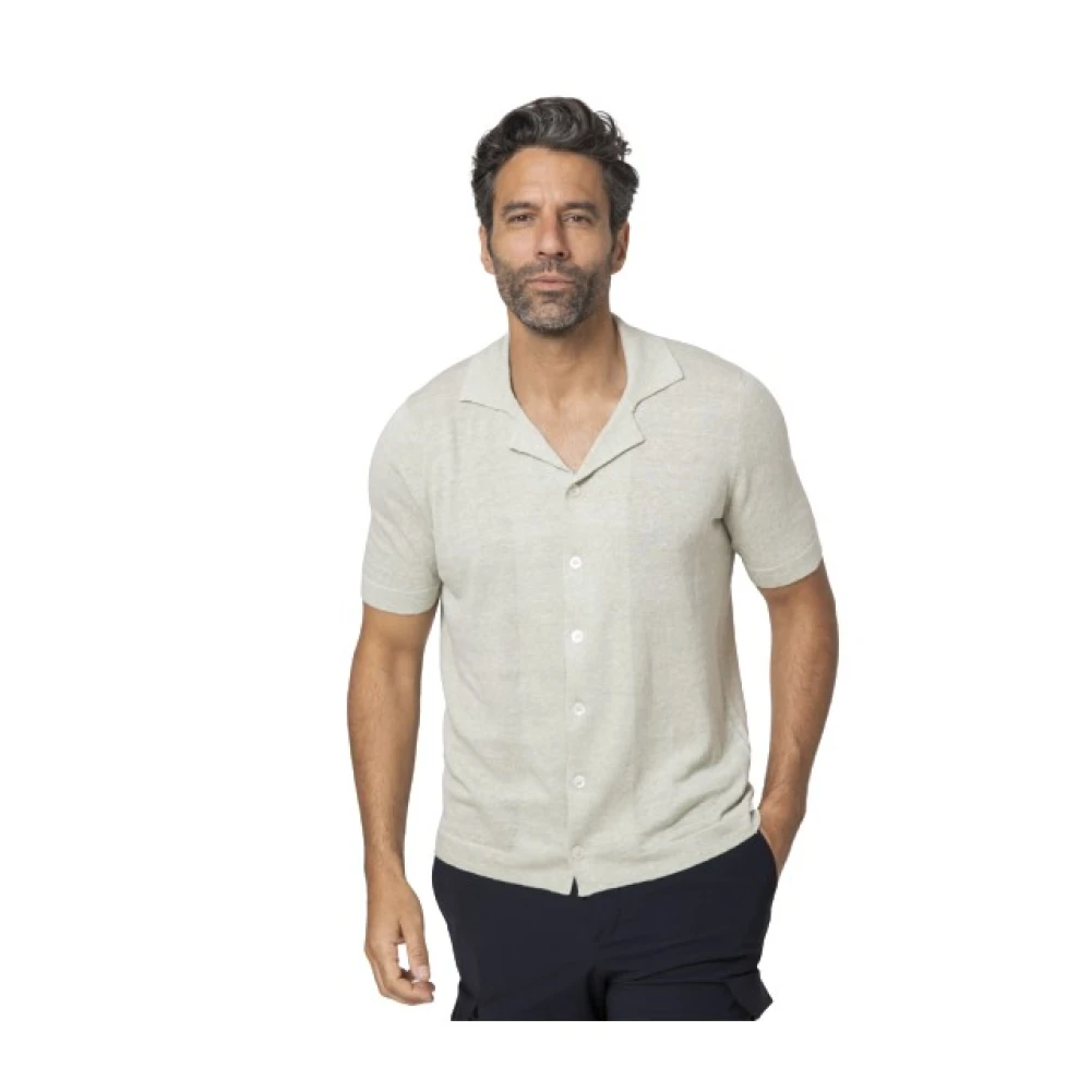 Gran Sasso Short Sleeve Shirt Green Heren