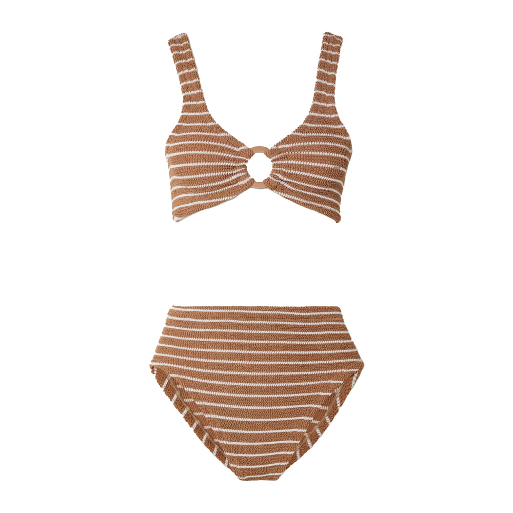 Metallic Cocoa Ring-Detalj High-Rise Bikini