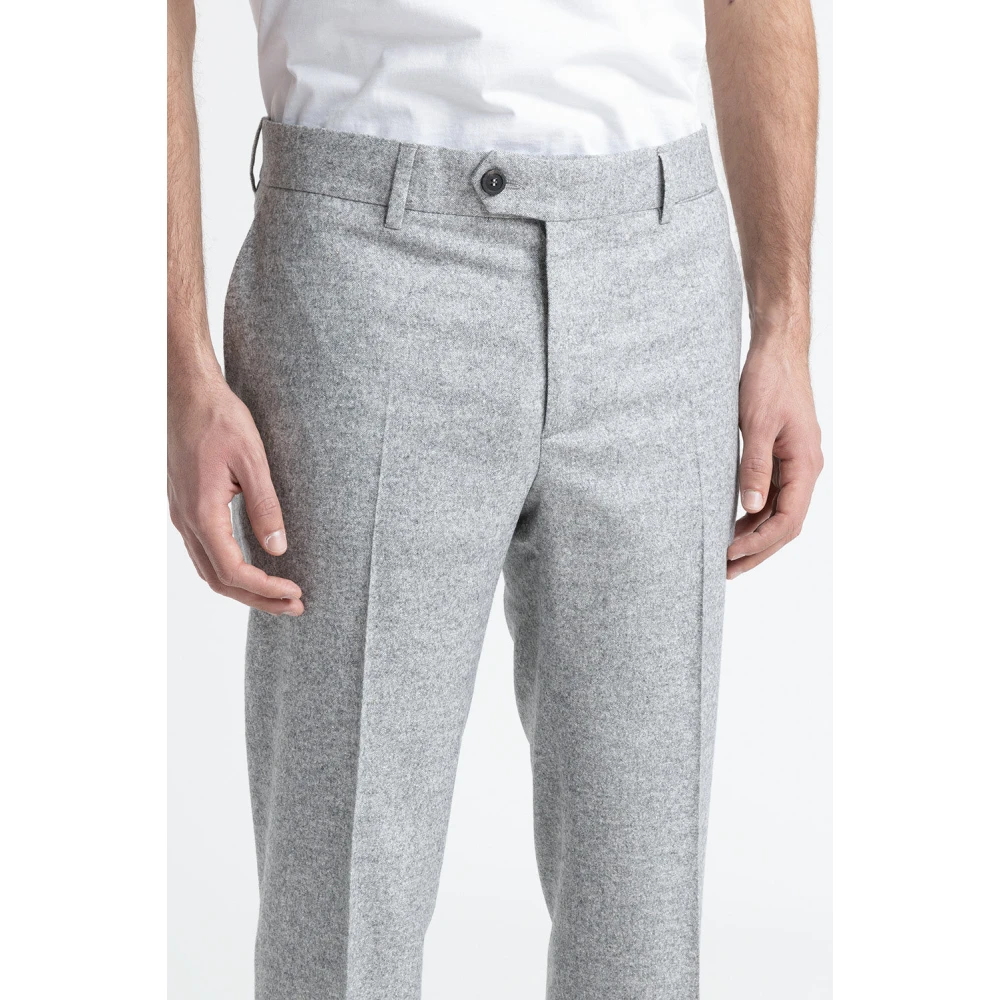 PESERICO Klassieke broek in wol zijde en kasjmier tweed Gray Heren