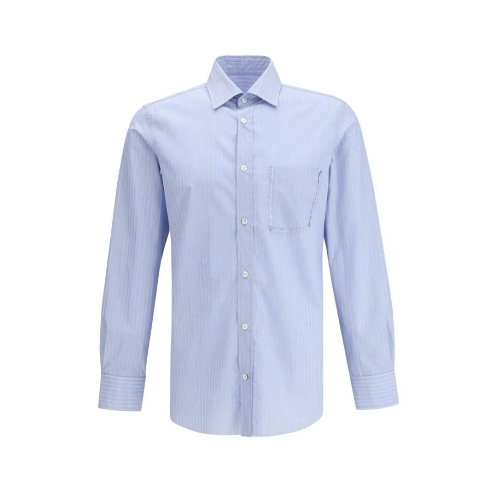 Maison Margiela Men's Blue Striped Shirt