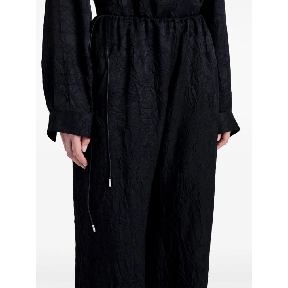Proenza Schouler Gekreukte Flou Elastische Taille Broek Black Dames