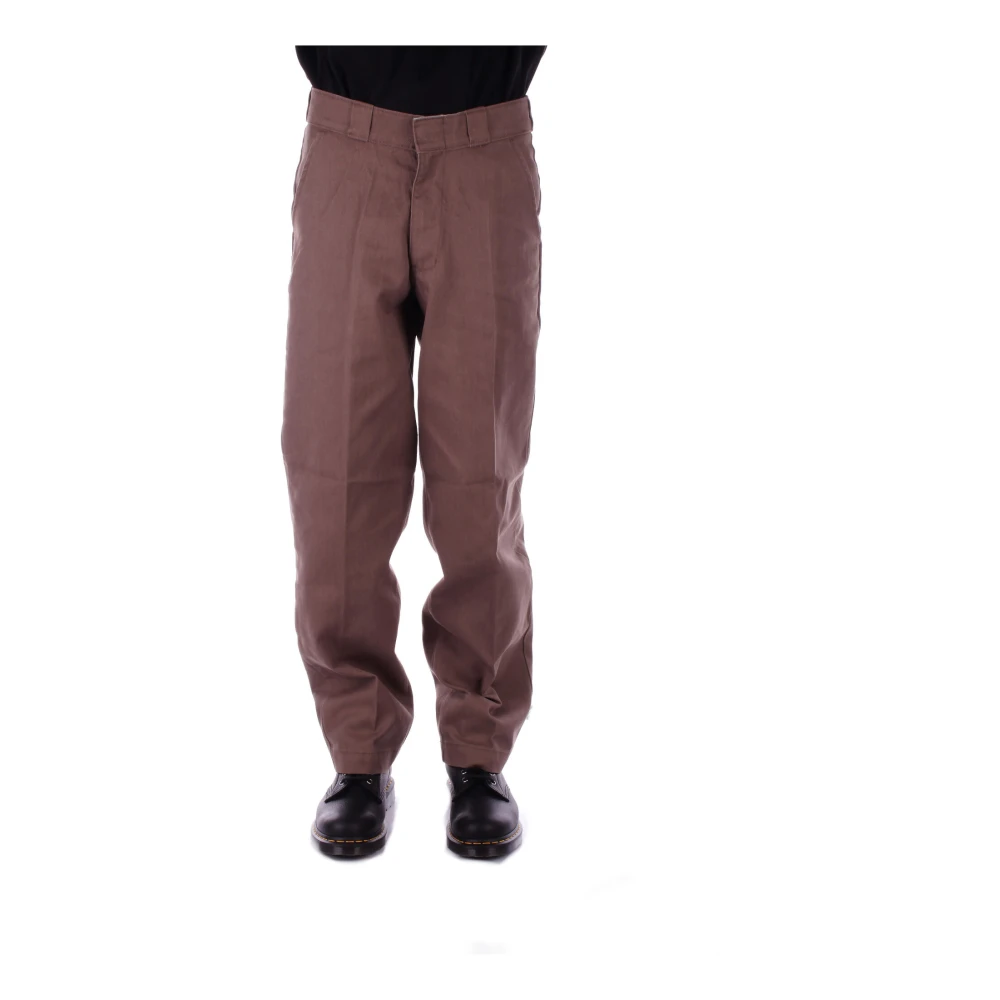 Dickies Bruine Broek met Ritssluiting Brown Heren