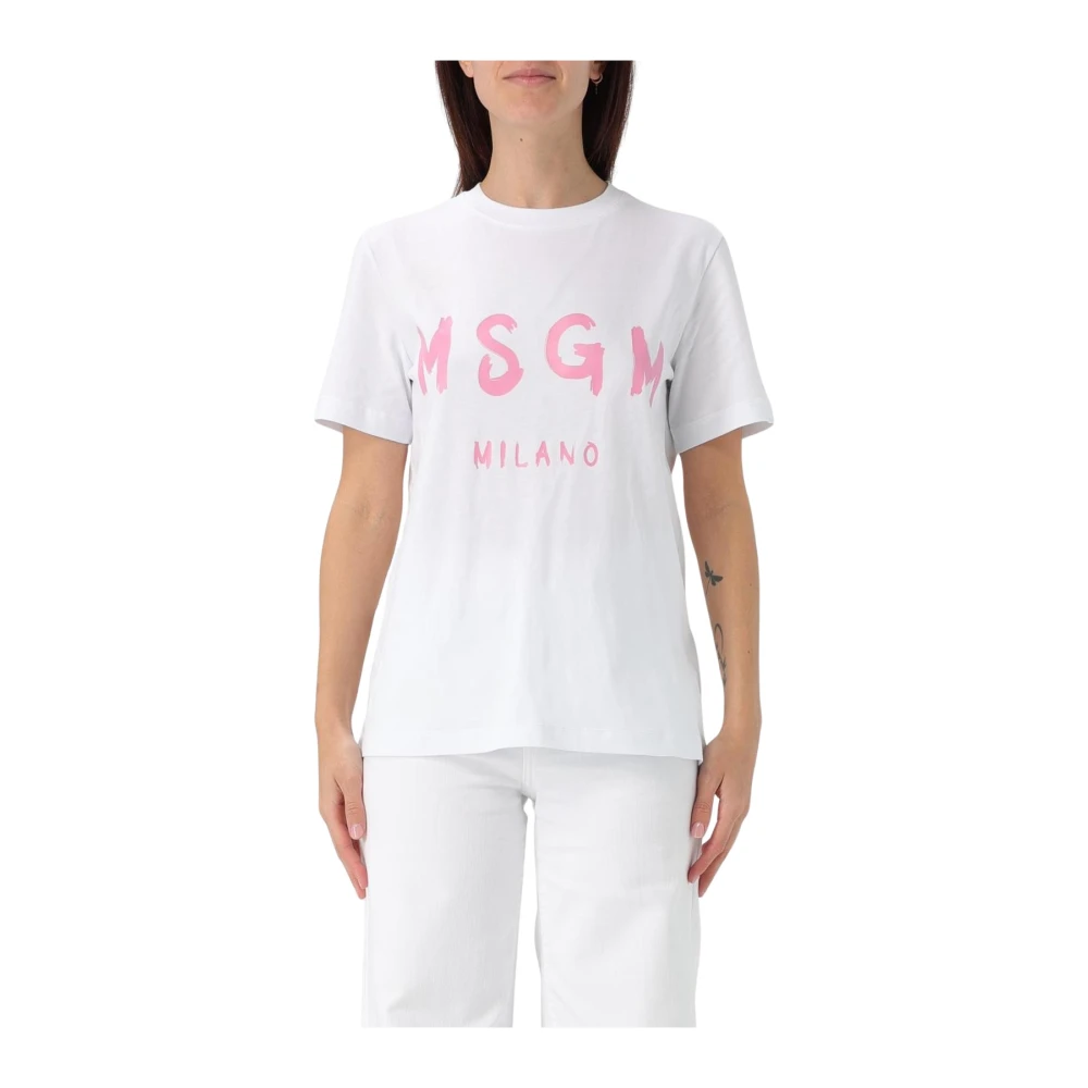 Msgm - Tops > T-Shirts - White - Msgm - Modalova