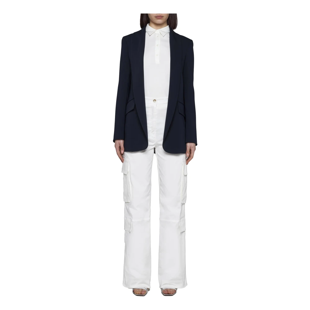 Blanca Vita Stijlvolle Jassen met Sciall Detail Blue Dames