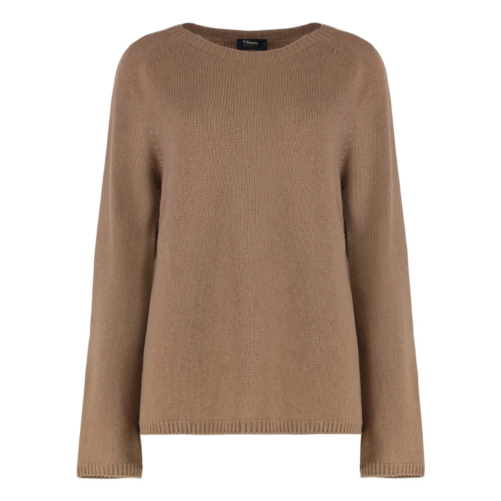 Max Mara Women's Brown Round-Neck Knitwear, M, Georg Crew Neck Jumper