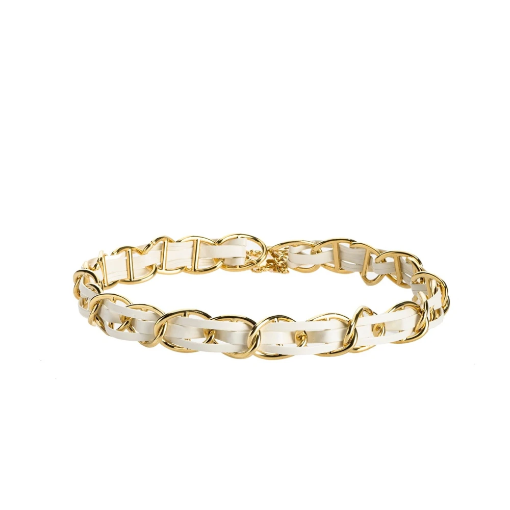 Pinko Tilia Chain Riem Yellow Dames