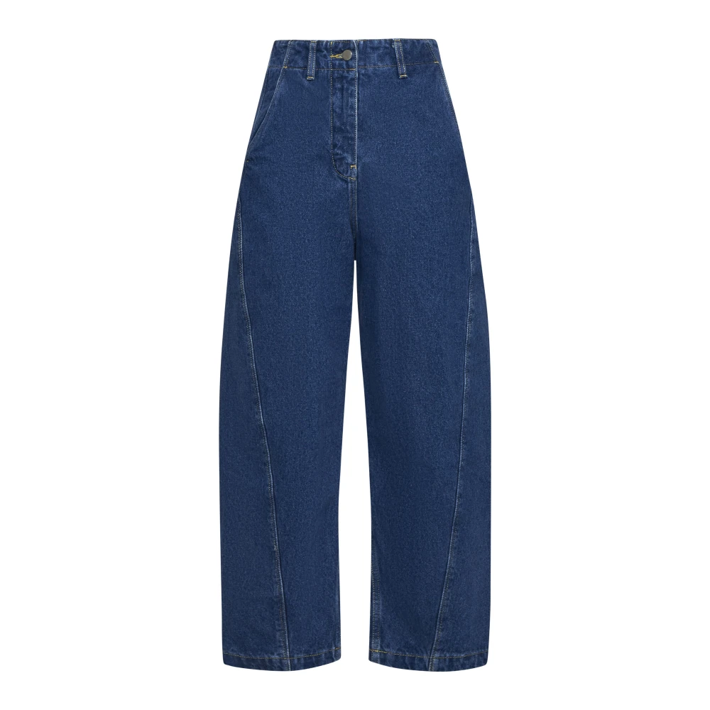 Studio Nicholson Indigo Blue Denim Wide Leg Jeans Blue Dames