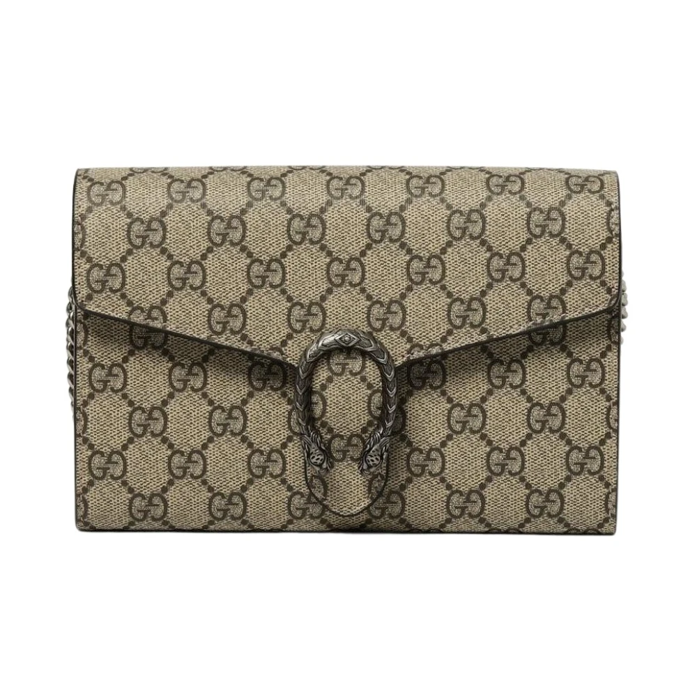 Gucci Women's Beige Gg Marmont Chain Wallet