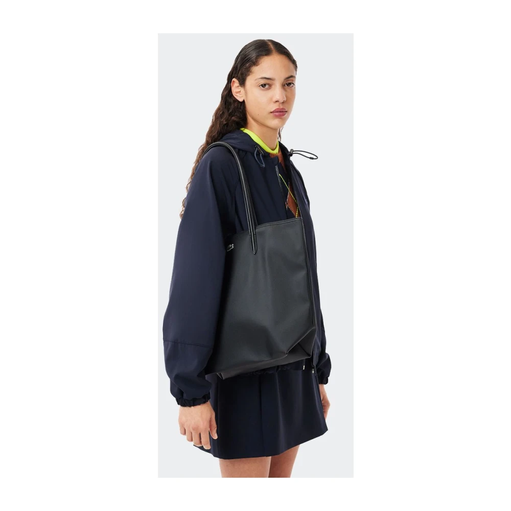 Lacoste Effen kleur tas met logo Black Dames