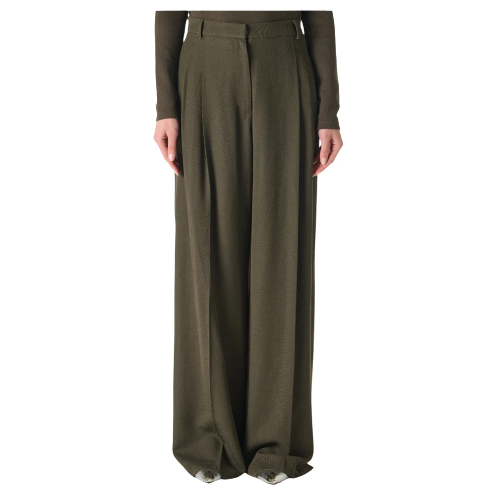 Iro Green Wide Trousers, Female, Xl, Pallia Wide Trousers