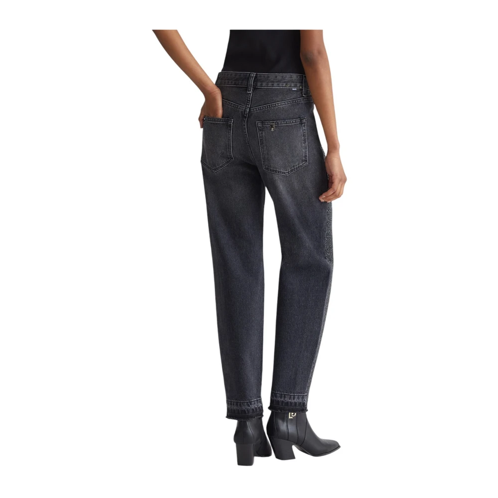 Liu Jo Denim Zwarte Broek met ECS Bony Black Dames