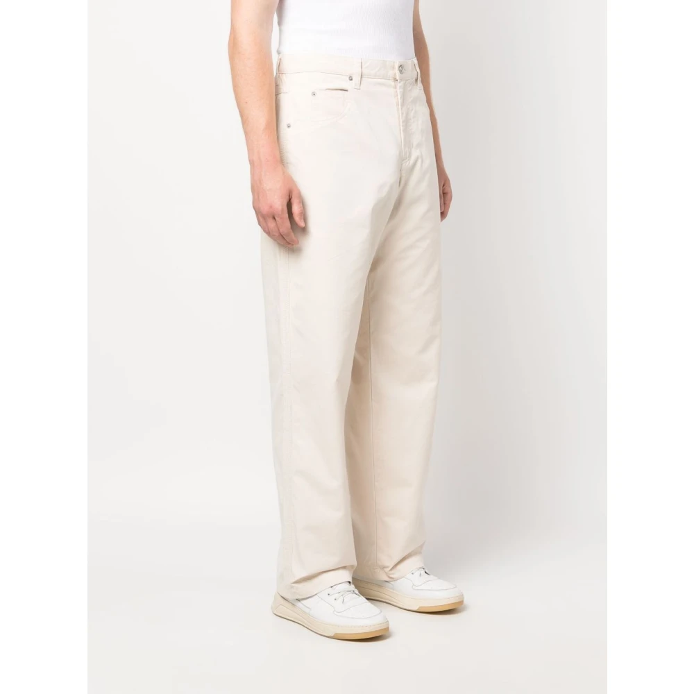 Isabel marant Beige Katoenen Broek met Workwear Detail Beige Heren