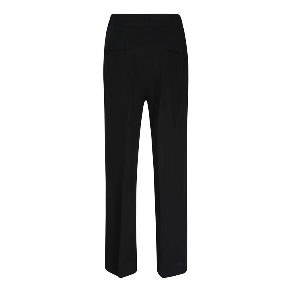 True Royal Linnen Zwarte Broek Made in Italy Black Dames