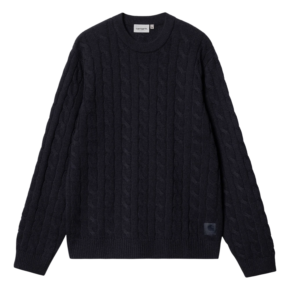 Carhartt WIP Blauwe Kabeltrui Blue Heren