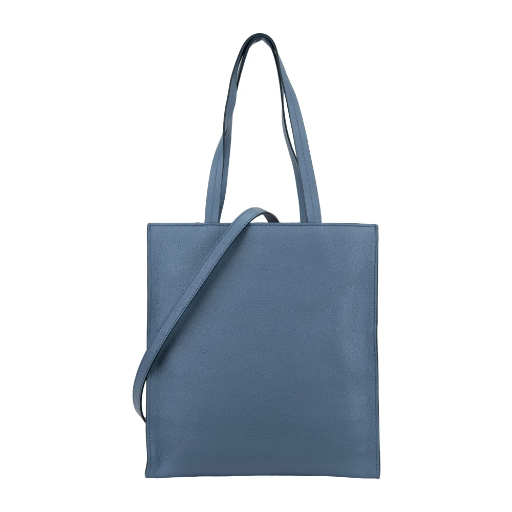 Miu Madras Leren Dames Schoudertas Blue Dames