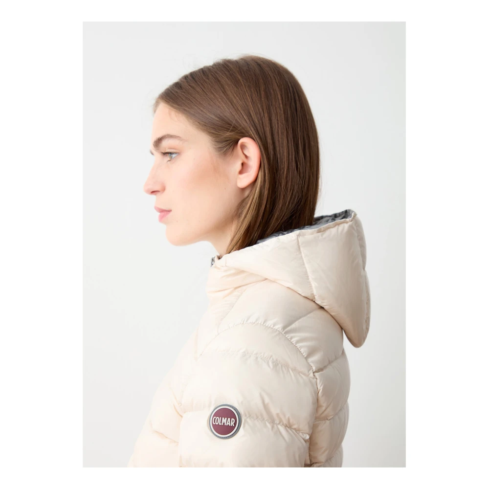 Colmar Korte Donsjas met Capuchon White Dames