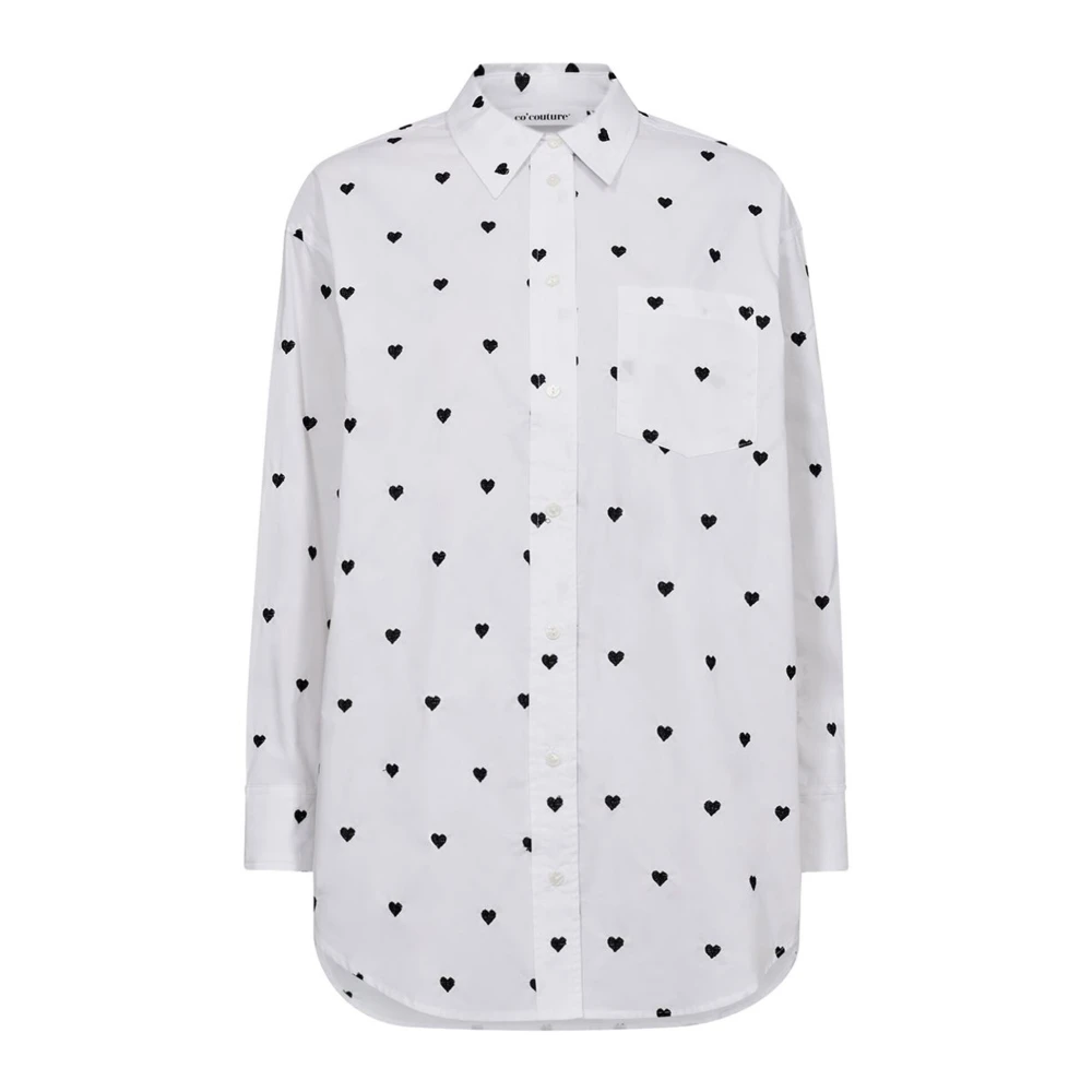 Heartcc Oversize Skjorte Bluse Hvit
