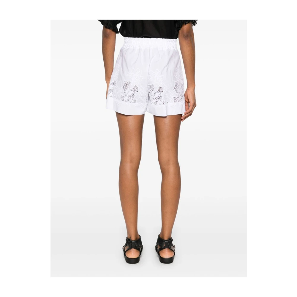 P.a.r.o.s.h. Witte Chocolade High-Waisted Shorts White Dames