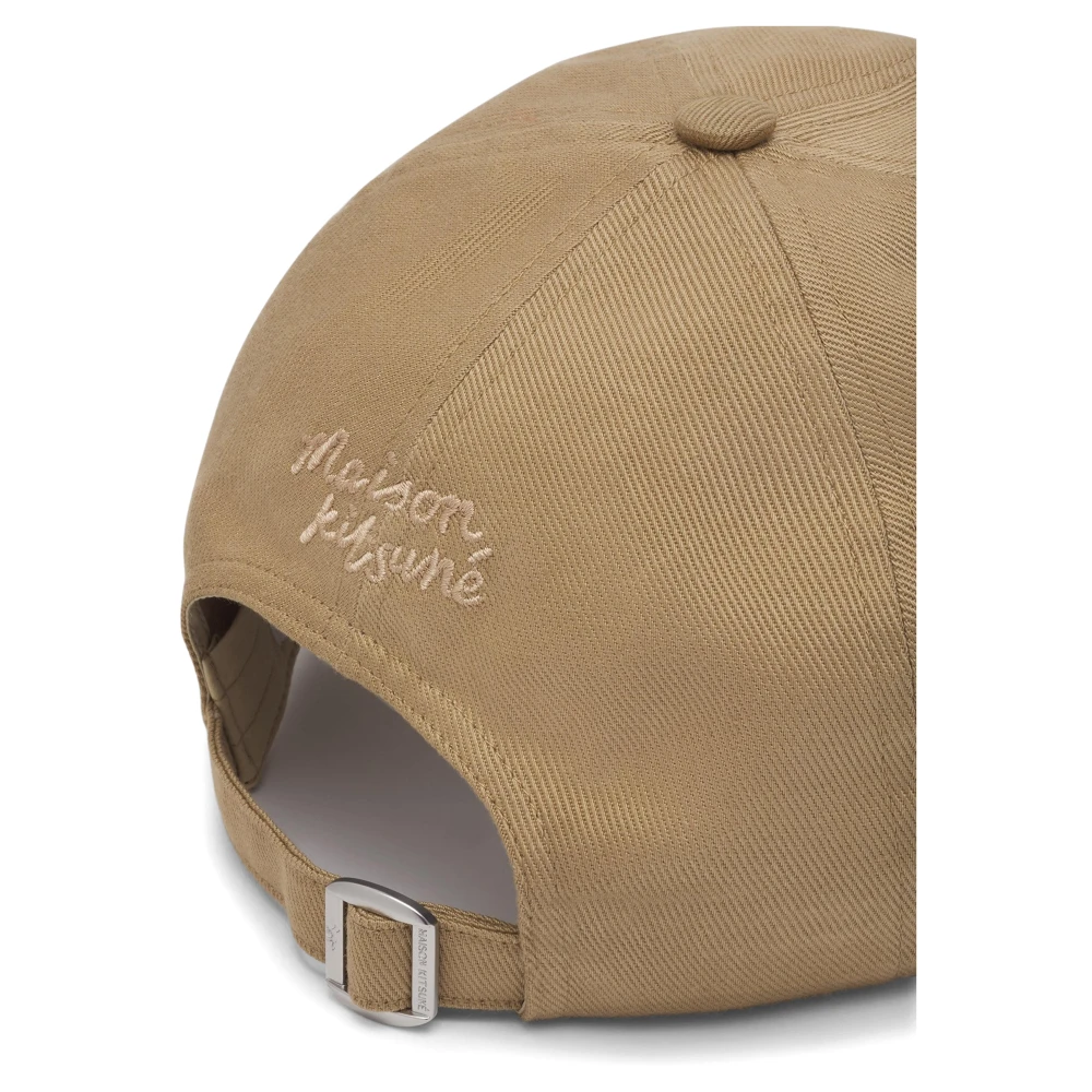Maison Kitsuné Gedurfde Vos Hoofd Pet Beige Heren