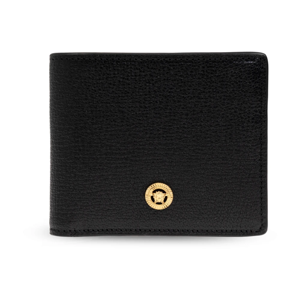 Versace Leren portemonnee Black Heren