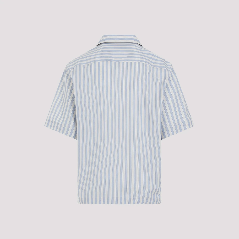 ETRO Blauw Gestreept Katoenen Overhemd Multicolor Heren