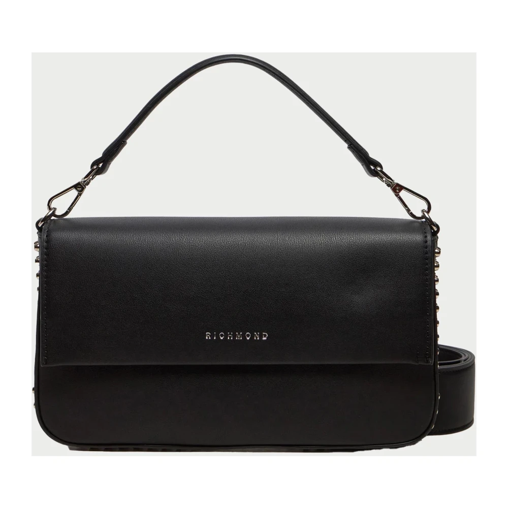 John Richmond Zwarte Eco-lederen Studs Schoudertas Black Dames