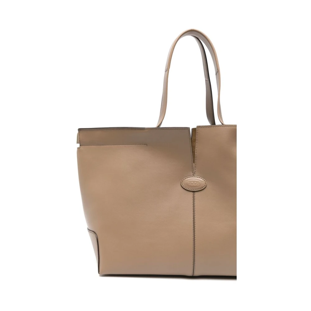 TOD'S Lichtbruine Tote Tas met Afneembare Pouch Brown Dames