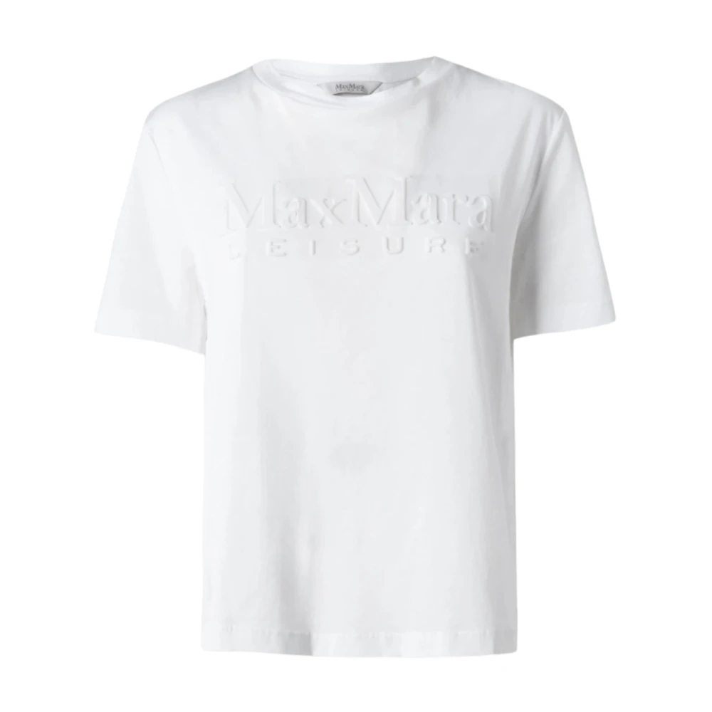 Max Mara Witte Katoenen T-Shirt Paggio White Dames