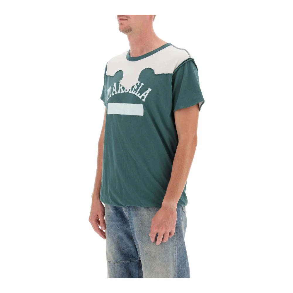Maison Margiela Décortiqué Rorschach Crew-neck T-Shirt Green Heren