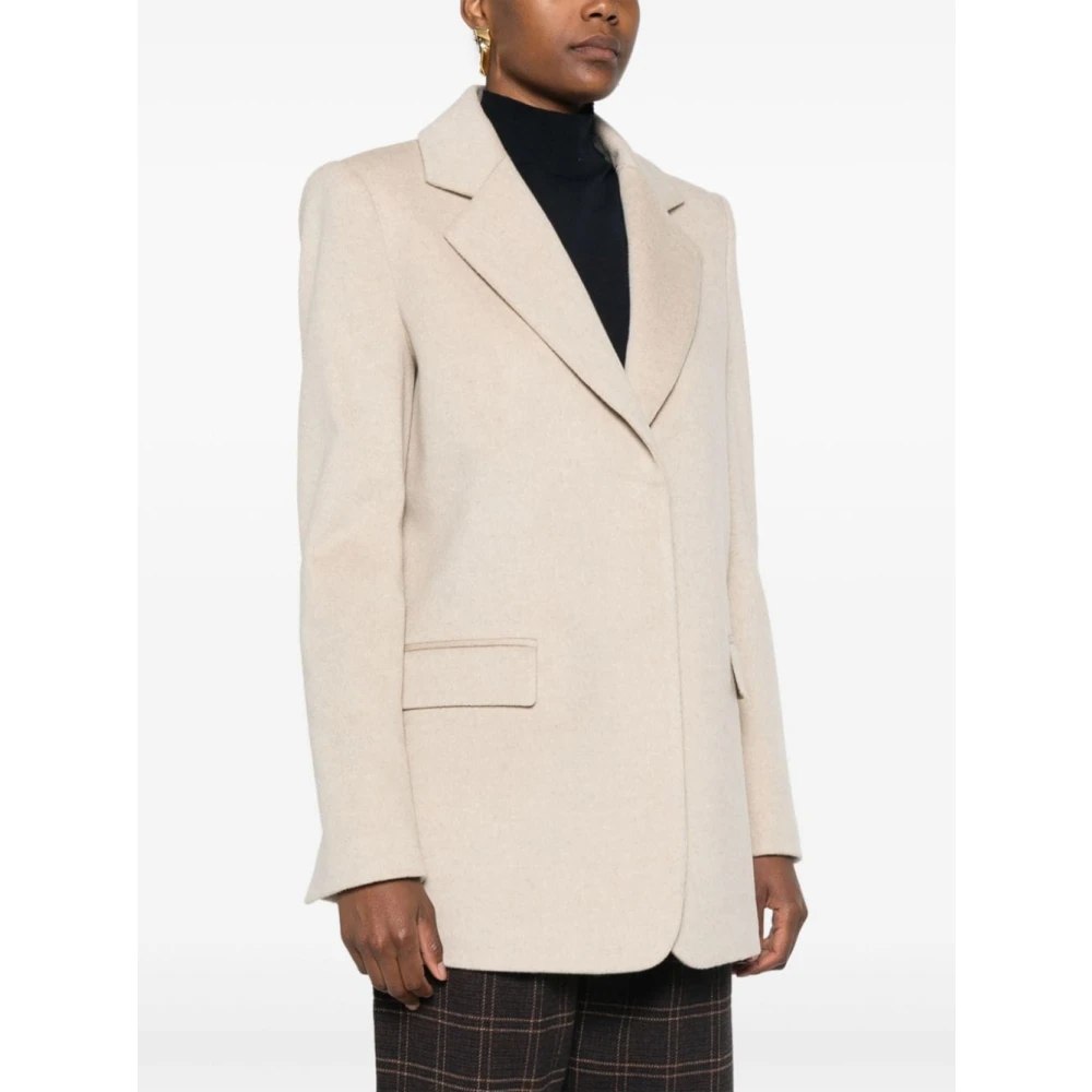 Federica Tosi Stijlvolle Jas Cappotto 03 Beige Dames